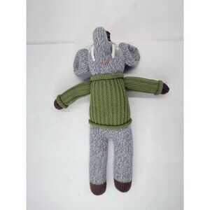 Blabla Hand Knit Plush Hercule the Elephant Cotton Doll Plush Stuffed Lovey 14"